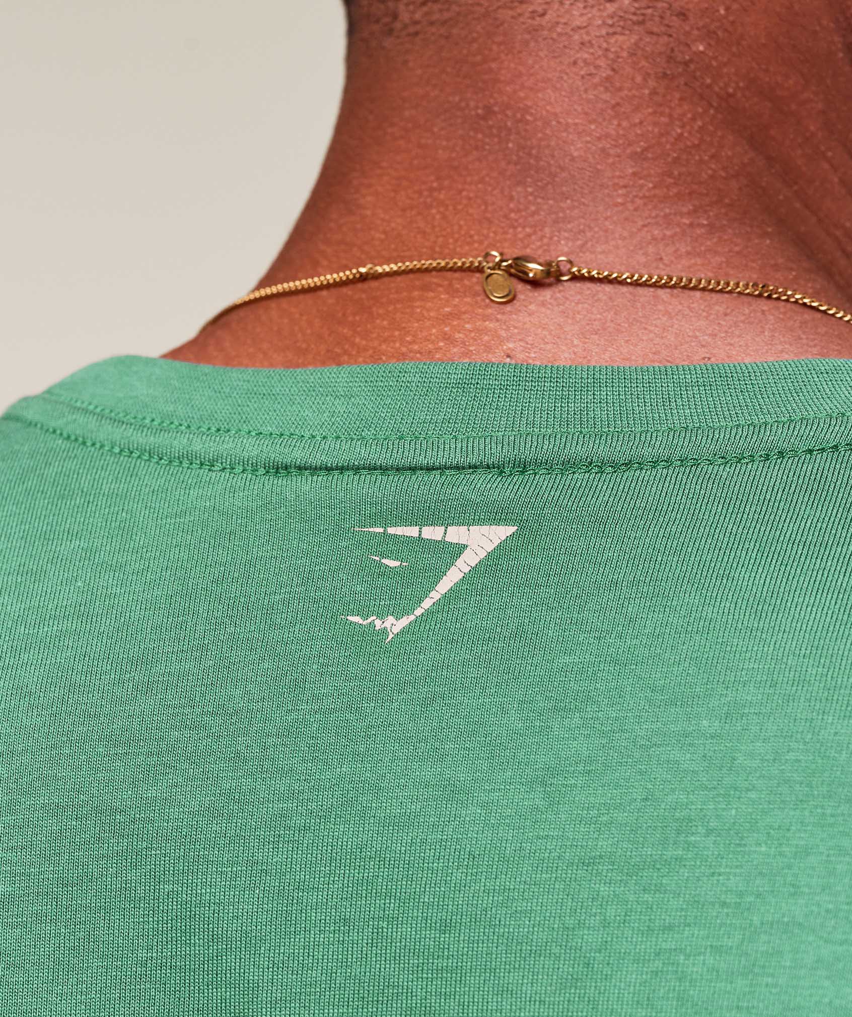 Gymshark Worn Graphic Long Sleeve T-Shirt - Lift Green - Image 5