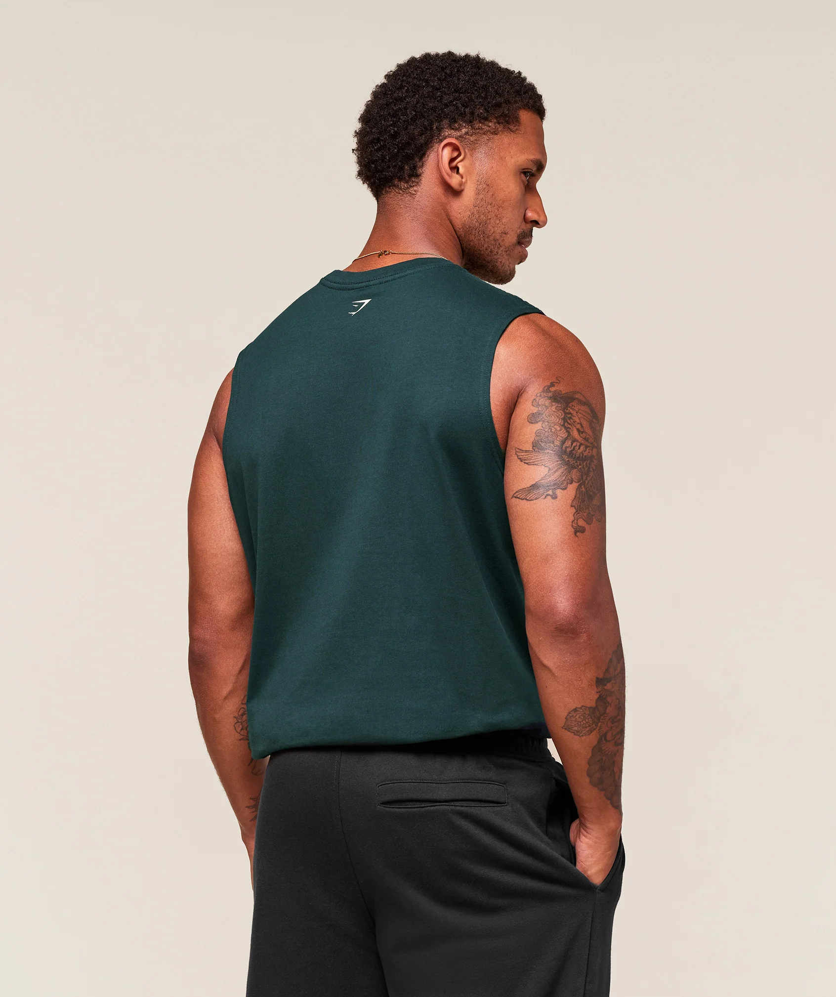 Gymshark Worn Graphic Tank - Deep Petrol Blue - Image 2