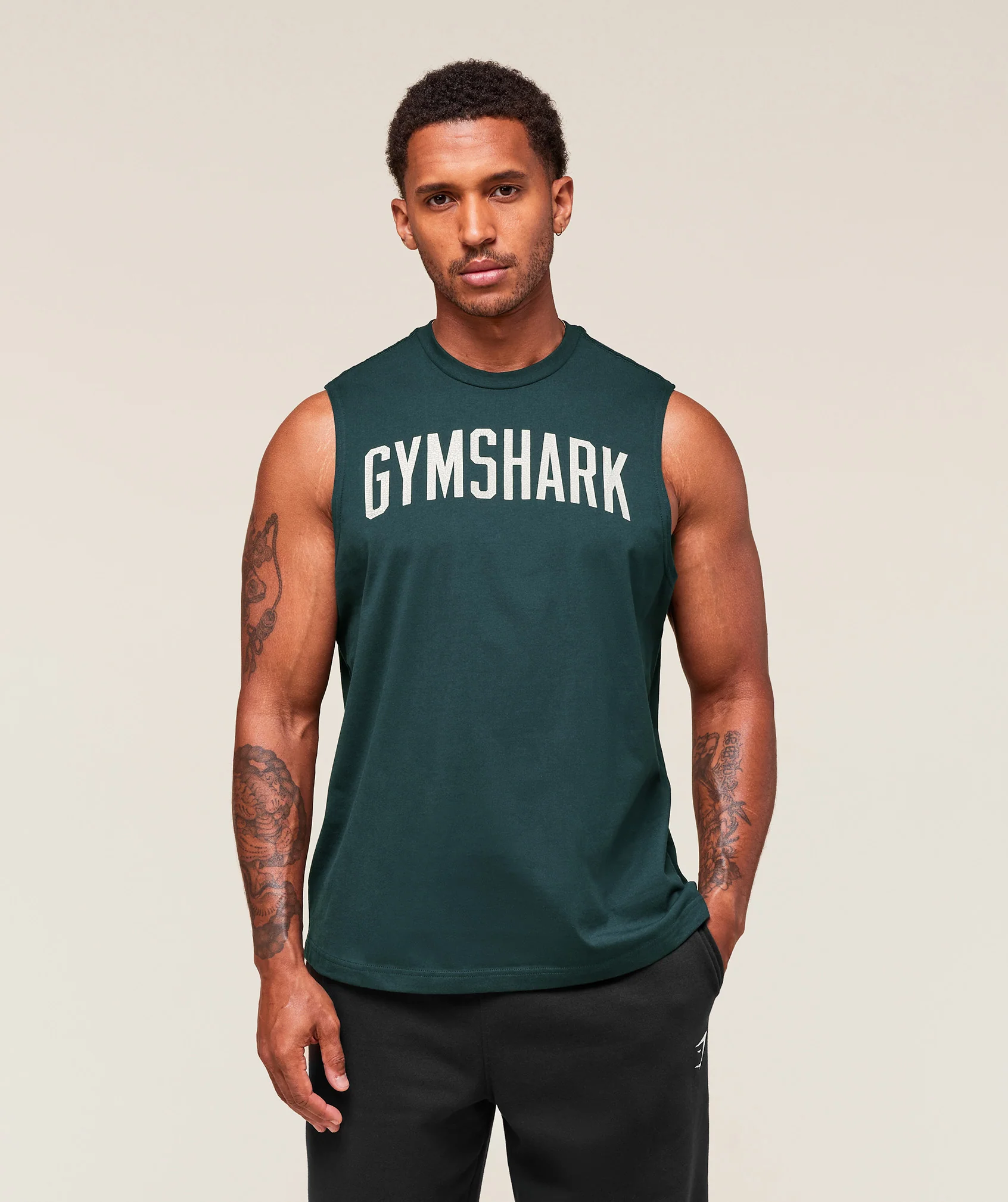 Gymshark Worn Graphic Tank - Deep Petrol Blue - Image 3