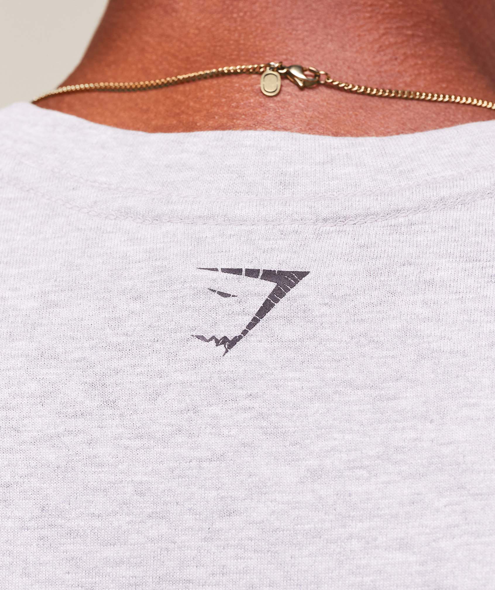 Gymshark Worn Graphic Tank - Light Grey Core Marl - Image 6