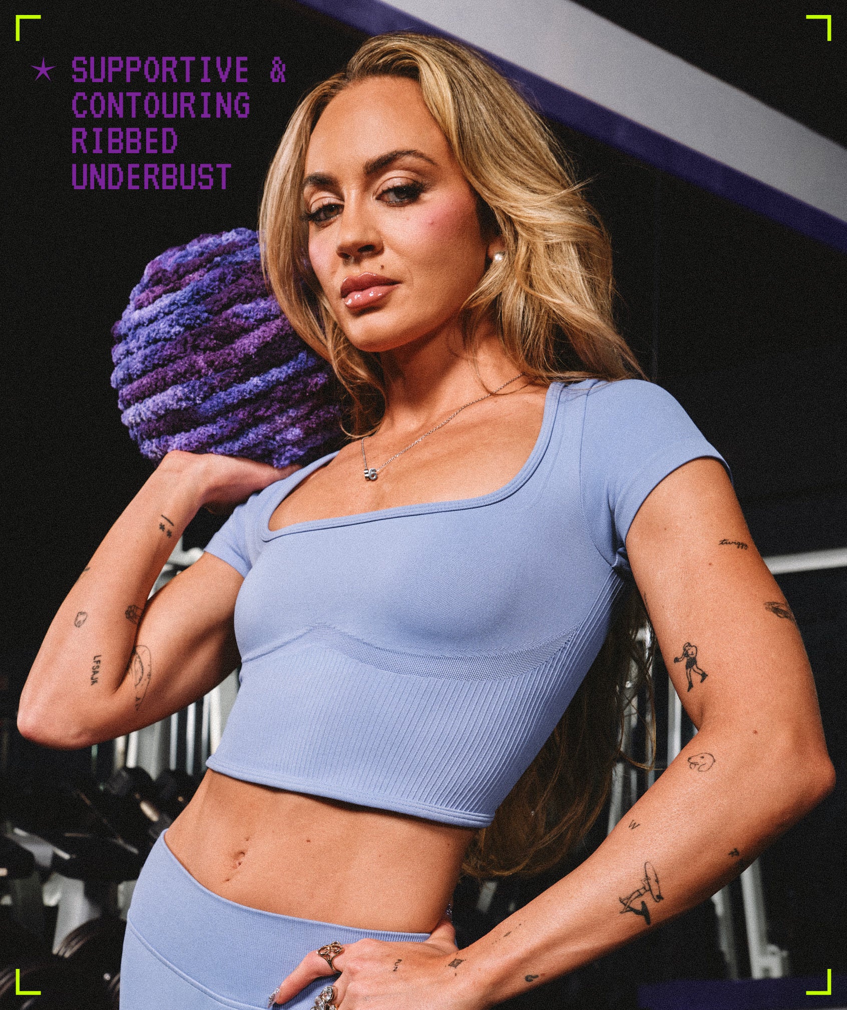 Gymshark x Bratz Crop Top - Steady Purple - Image 3