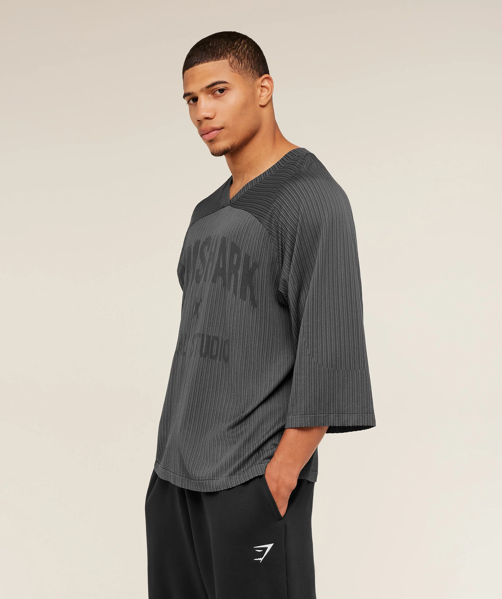 Gymshark x Saalt Studios Seamless Jersey - Asphalt Grey/Pitch Grey - Image 3